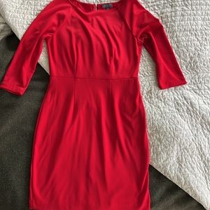 The Limited Red 3/4 Sleeve Dress